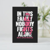 乳がん支援ヴィンテージ家族乳がん サンキューカード (スタンド正面)