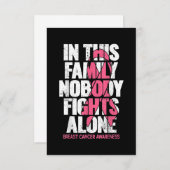 乳がん支援ヴィンテージ家族乳がん サンキューカード (正面/裏面)