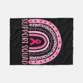 乳がん支援士族乳がん フリースブランケット (正面(横))