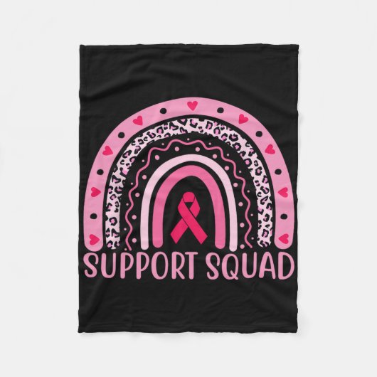 乳がん支援士族乳がん フリースブランケット (正面)