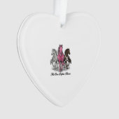 乳がん支援馬ベクターTシャツデザイン_1 オーナメント (正面)