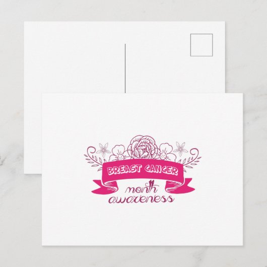 乳がん月認識度 ポストカード (正面/裏面)