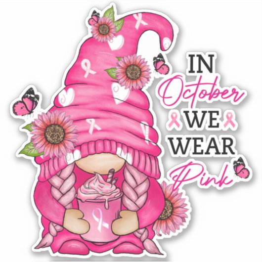 乳がん格言ビニールシール シール (正面)