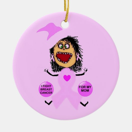 乳がん母親 セラミックオーナメント (正面)