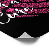 乳がん治療のためのバレーボールピンク ポスター (角)