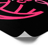 乳がん治療のためのバレーボールピンク ポスター (角)