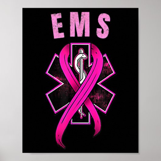 乳がん治療のためのEmsのシンボル認識度ピンク ポスター (正面)