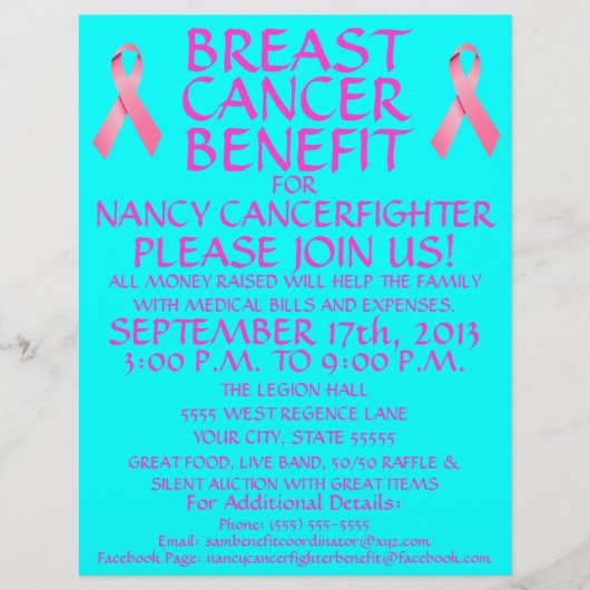 乳がん特典型フライヤー チラシ (正面)