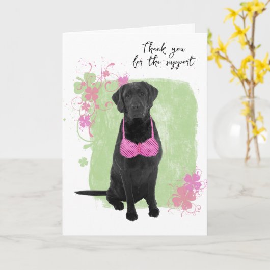 乳がん生存者ありがとう カード (黄色い花)