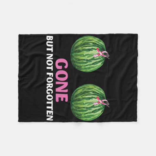 乳がん生存者の乳房切除術は行ったが行っていない フリースブランケット (正面(横))