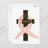 乳がん生存者ピンクリボン信仰 ポストカード (正面/裏面)