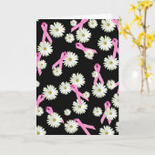 乳がん生存者ピンクリボン支持 カード (黄色い花)