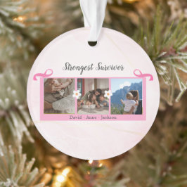 乳がん生存者写真3コラージュマグ オーナメント
