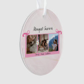 乳がん生存者写真3コラージュマグ オーナメント (正面)