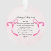 乳がん生存者写真3コラージュマグ オーナメント (裏面)