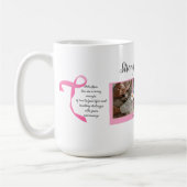 乳がん生存者写真3コラージュマグ コーヒーマグカップ (左)