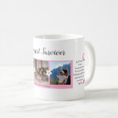 乳がん生存者写真3コラージュマグ コーヒーマグカップ (正面右)