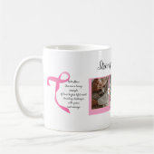 乳がん生存者写真3コラージュマグ コーヒーマグカップ (左)