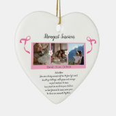 乳がん生存者写真3コラージュ セラミックオーナメント (右)