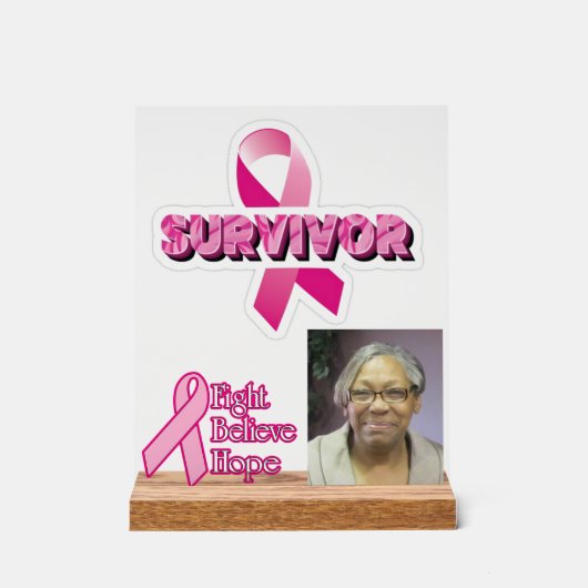 乳がん生存者写真 アクリルサイン (正面)
