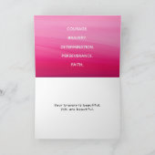 乳がん生存者美しいカード カード (内部)