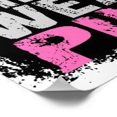 乳がん男性実在衣服ピンク ポスター (角)