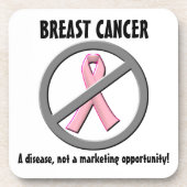 乳がん病、マーケティングの機会ではない コースター (正面)