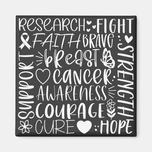 乳がん研究と白内闘争 マグネット (正面)