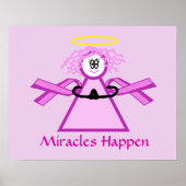 乳がん祈のピンクリボン天使 ポスター (正面)