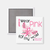 乳がん私の母のための衣服ピンク45 マグネット (正面/裏面)