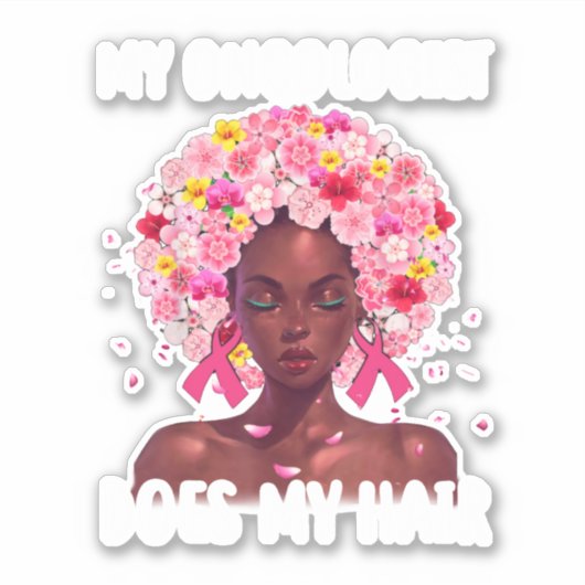 乳がん腫瘍医が髪の癌をSuにする シール (正面)