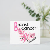 乳がん蝶3.1 ポストカード (スタンド正面)