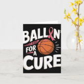 乳がん認知度バスケットボールプレミアム カード (黄色い花)