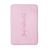 乳がん認知月ピンクカスタムのスクリプト バスマット (正面縦)