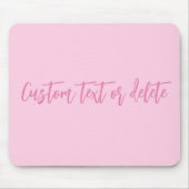 乳がん認知月ピンクカスタムのスクリプト マウスパッド (正面)