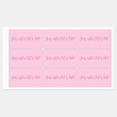 乳がん認知月ピンクカスタムのスクリプト ラベル (シート)