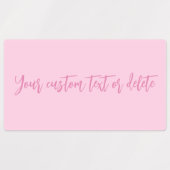 乳がん認知月ピンクカスタムのスクリプト ラベル (デザイン1)