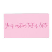 乳がん認知月ピンクカスタムのスクリプト ラベル (正面)