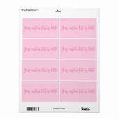 乳がん認知月ピンクカスタムのスクリプト ラベル (フルシート)