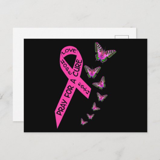 乳がん認知月女性宗教お尻 ポストカード (正面/裏面)