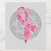 乳がん認知月女性腫瘍学 ワインラベル (シングルラベル)