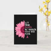 乳がん認知月花ピンクリボンW カード (黄色い花)