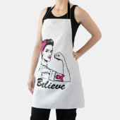 乳がん認知月間の女性ピンク信じ色 エプロン (インサイチュ)