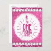 乳がん認知月間の生存者ピンクを粉砕する シーズンポストカード (正面/裏面)