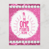 乳がん認知月間の生存者ピンクを粉砕する シーズンポストカード (正面)