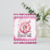 乳がん認知月間の生存者ピンクを粉砕する シーズンポストカード (スタンド正面)