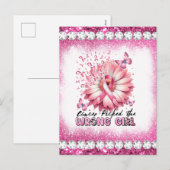 乳がん認知月間の生存者ピンクを粉砕する シーズンポストカード (正面/裏面)