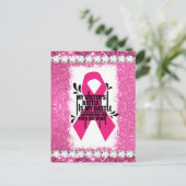 乳がん認知月間の生存者ピンクを粉砕する シーズンポストカード (スタンド正面)