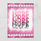 乳がん認知月間の生存者ピンクを粉砕する シーズンポストカード (正面)