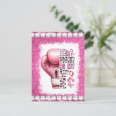 乳がん認知月間の生存者ピンクを粉砕する シーズンポストカード (スタンド正面)